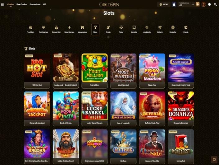 Guide des jackpots progressifs sur GoldSpin Casino à Canada